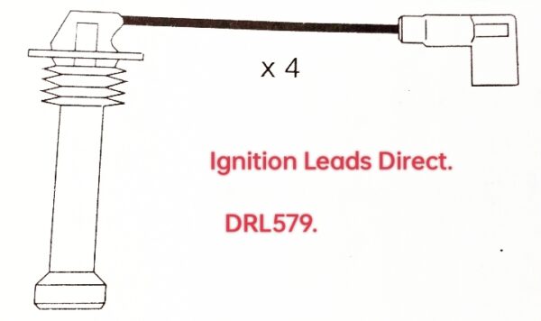 Ford Focus, Maverick, Mondeo. Tourneo, Zetec.1998 > 2005. Performance HT Ignition 4 Lead Set in Grey 8mm Code:DRL579GRY.